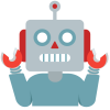 Je ne suis pas une machine emojimix entre le robot et un personnage qui hausse les épaules